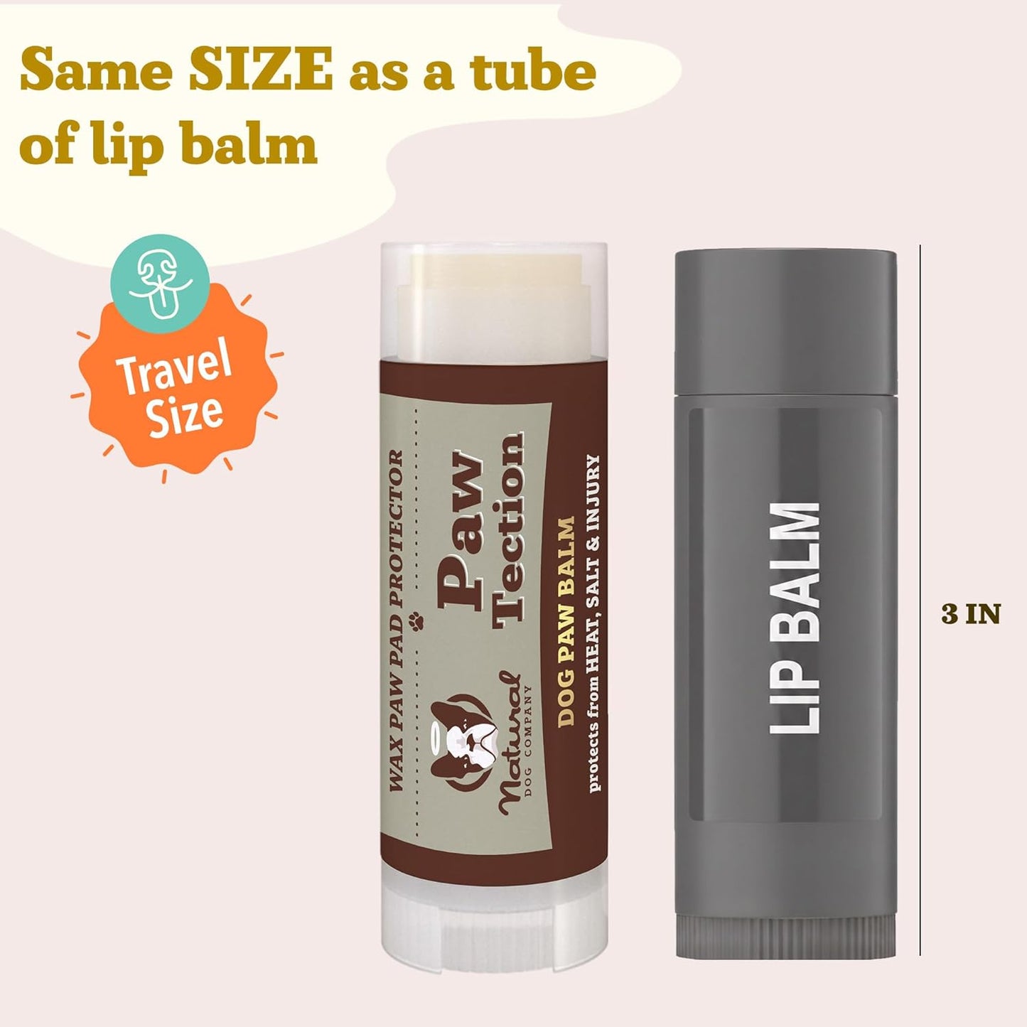 Pawtection Dog Paw Balm, Protects Paws from Hot Surfaces, Sand, Salt, & Snow, Organic, All Natural Ingredients
